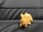 2   Hand Carved Boxwood Netsuke   Pretty Rabbit