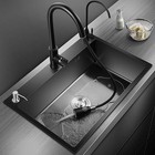 Black Kitchen Sink  Stainless Steel Single Bowl Sink  Drop In topmount