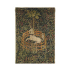Medieval Unicorn In Captivity Woven Wall Tapestry Gift Dark Academia Castlecore