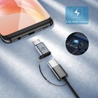 Usb C To Micro Adapter  4 Pack   Type C Female Male Grey 