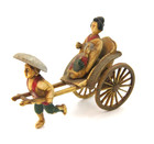1940s Vintage Celluloid Rickshaw   Geisha Figurine  Made In Japan