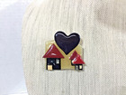 Vintage Jewelry House Pins By Lucinda Bold Bright Red  Blue And White Signed Pin