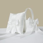 Flower Girl Basket And Ring Bearer Pillow Set Cute Cherish Wedding Flower Bas   