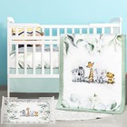 Jungle Animals Crib Bedding Set Quilt Fitted Sheet Skirt Soft Baby Nursery New