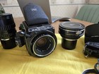 Bronica S2 Professional Set  Nikkor 75mm F 2 8  Zenzanon  Komura  4 Lens Total
