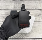 New Tumi Black   Red Leather Name Tag For Any Tumi Luggage Bag Backpack