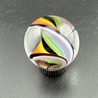 Contemporary Handmade Art Glass Marble  94  Bright Swirl Core Mib  Ribbon Cane
