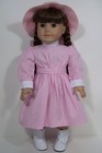 Victorian Pink Gingham Check Dress Doll Clothes For 18  American Girl  debs  