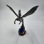 Fine Pewter Traumwelt By Crystallite 1984 Pegasus Flying Wings Horse Vintage
