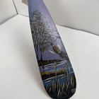 Hand Painted Wood Oar Folk Art Pheasant Scene Country Decor Paddle Signed 24   