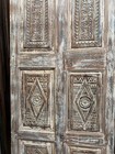 Antique Carved Wooden Barn Door Whitewashed Sliding Door 80x34