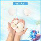 48 Pcs Scallop Shells Natural Seashell  1 5  To 2  White Scallop Shells Small Se