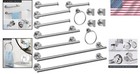 14-piece Brushed Nickel Bathroom Hardware Set - Elegant Accessories Collection