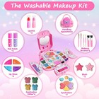 Topsolid Kids Makeup Kit With Mirror - Real Washable Makeup Set For Girls 5-8   