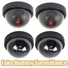 4 Fake Dummy  Surveillance Security Camera With Led Red  Light 