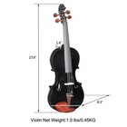 Glarry 4 4 Black Violin Set With Case bow rosin shoulder Rest Tuner