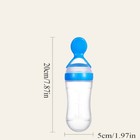 Squeeze Spoon Complementary Food Bottle Baby Feeder Silicone Spoon Safe Clean