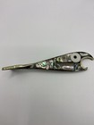 Vintage Alpaca Mexico Abalone Mother Of Pearl Fish Bottle Opener 