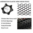 Chicken Wire Fence Mesh  Plastic Hexagonal Fencing For Gardening With Black 
