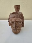 Moche Portrait Face Vessel Peruvian Pre-columbian Style Wood Carving