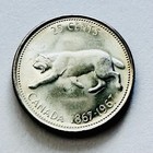 1967 25c Canada Silver Quarter Dollar - Bu