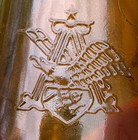 Vintage Amber Anheuser Busch Beer Bottle With Embossed Eagles - St  Louis Mo