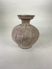 Korean Silla Dynasty 57bc - 935ad Pottery Spiral Textured Vase Ceramic