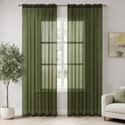 2 Panels Solid Color Sheer Window Curtains Elegant Window Voile Panels drapes   