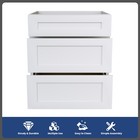 Rta Shaker Style Unassembled  Solid Wood Vanity Base Cabinet With 3 Drawers
