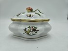 Herend Rothschild Bird 6x4 5  Lidded Dish Strawberry Finial Htf 6095 Handpainted