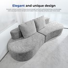 Boneless Sectional Sofa Curved Couch Sofa Bed 4-seater For Living Room Office