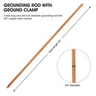 4pk 3ft Copper Ground Rod Kit With Clamps     Electric Fence Grounding