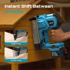 Seesii Cordless Finish Nailer Pneumatic Brad Nailer Staple Gun Electric Nail Gun