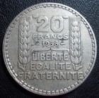 1  -  1938  - 20 Francs - Liberty Coin - Silver