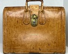 Rare Vintage Cognac Hughes Aircraft Co  Leather Briefcase By Davids Of Hollywood