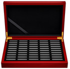 Collection Wood Storage Case Box For Canadian Coins With 50 Capsules Included