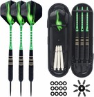 23g Steel Tip Darts - 3 Pack Professional Set With Brass Barrels   Extra Shafts