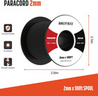 2mm Paracord 3 Strands 100ft Parachute Cord On Spool - 100  Nylon Type