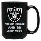 Custom Personalized Las Vegas Raiders 15 Oz Black Ceramic Coffee Mug Cup