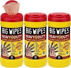 Big Wipes Heavy Duty Industrial Textured Scrub Wipes  Red Top   80 Count -3 Pack