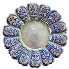 19c Antique Russian Imperial Sterling Silver 24k Gold Guilloche Enamel Dish 224g