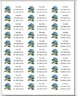 150 Blue Hydrangea Flower Stem Mailing Return Address Labels Personalized