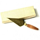 Vtg 1974 T c Credit Union - Brass wooden Letter Opener  trowel Cement Concrete