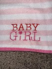 Carters Just One You Baby Girl Baby Blanket Pink White Stripes Heart 30 x 40 