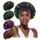 4-pack Reusable Adjustable Satin Hair Bonnet For Sleeping And Shower - New