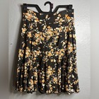 Effie s Heart Pull-on Swing Flare Skirt W  Pockets  Vintage Look Sz L  Cot span