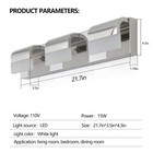 Led 22   Vanity 3 Light Polished Chrome For Bathroom Mirror Wall Lamp Fixture Ul