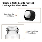 50pcs 30ml Clear Glass Vials With Leak-proof Caps     Perfect For Liquid Storage
