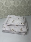Pottery Barn Kids Rylee   Cru Bunny Organic Cotton Sheet Set 4 Nwot Queen