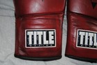Title Boxing Blood Red Leather 16-oz Sparring Gloves